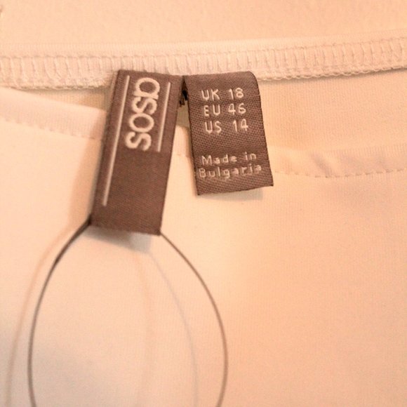 ASOS DESIGN scuba bandeau with organza sleeves - Picture 3 of 4